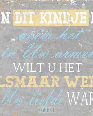 Zegen dit kindje Heer