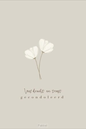 Kaart Gecondoleerd - bloemen