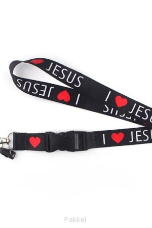 Lanyard Black I love Jesus