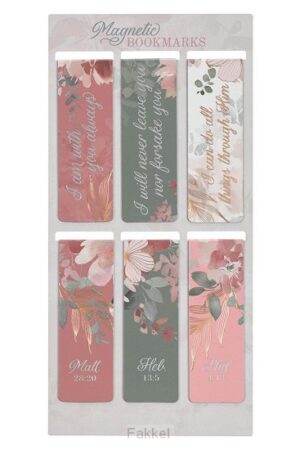 Foiled Floral Magnetic Bookmark set