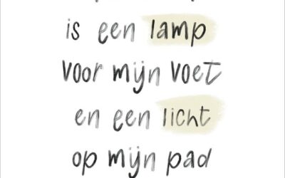 Kaart Belijdenis –  lamp voor mijn voet