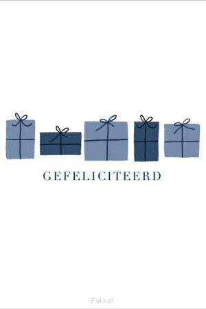 Kaart Gefeliciteerd - cadeautjes