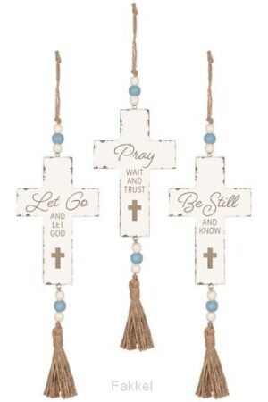 Assorted Hanging crosses wood/bead