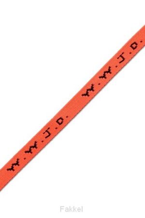 W w j d armbandje geweven neon oranje