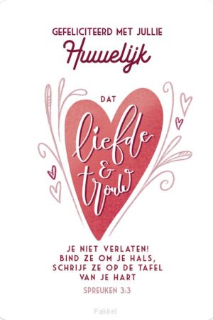 Kaart liefde & trouw