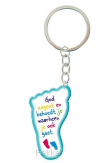 Sleutelhanger voet God zegent