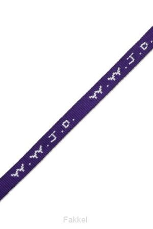 W w j d armbandje geweven paars