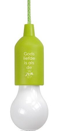 Led lamp groen Gods liefde is al de zon