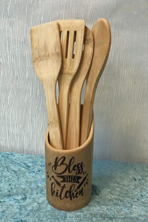 Utensil holder Bless this kitchen (incl