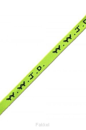 W w j d armbandje geweven neon geel