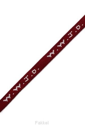 W w j d armbandje geweven donkerrood