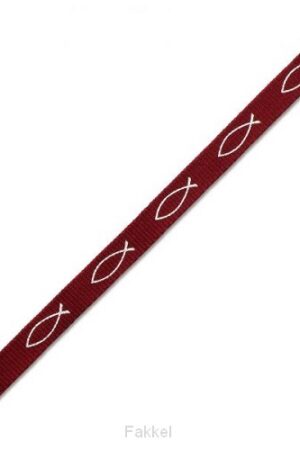 Armbandje geweven vissen donkerrood