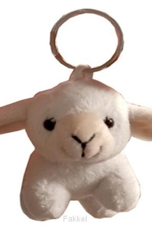 Keyring white small lamb