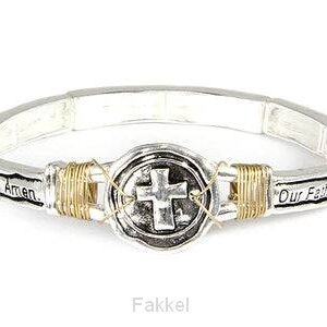 Stretch bracelet Cross-Our Father