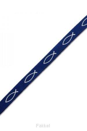 Armbandje geweven vissen lichtblauw
