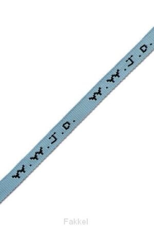 w w j d armbandje geweven hemelblauw
