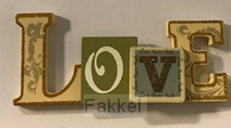 Wooden Magnet Love 4x9,5cm