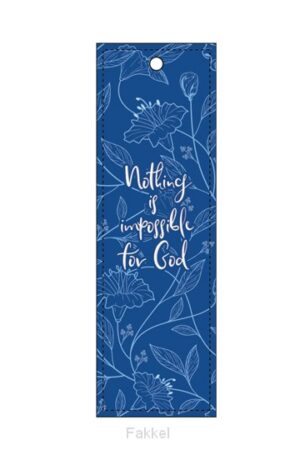 Luxleather bookmark Nothing is impossibl