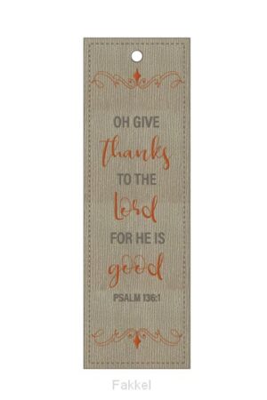 Luxleather bookmark Give thanks