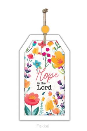 Wooden hangtag Hope in the Lord 17x10cm
