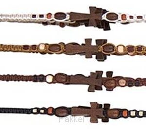 Wood cross bracelet