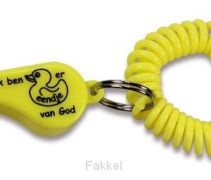 Fluitje/armband Ik ben er eendje van God