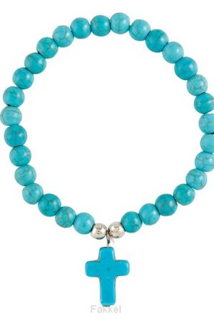 Cross stone bracelet Blue