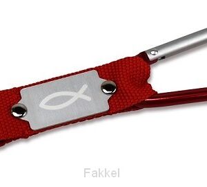 Sleutelhanger karabijn vis rood