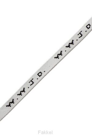 W w j d armbandje geweven wit