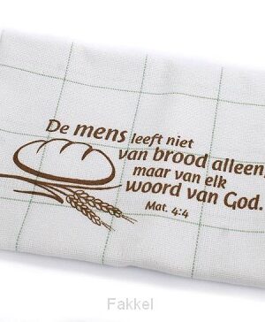 Theedoek groen de mens leeft niet van