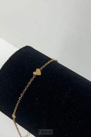 Armband drie hartjes goud
