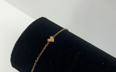 Armband drie hartjes goud