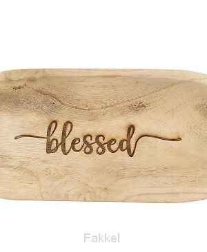Wooden Tray Blessed