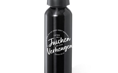 Waterfles Juichen en verheugen zwart