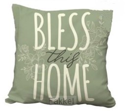 Pillowcase 45x45cm Bless this home