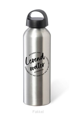 Waterfles Levend water zilver