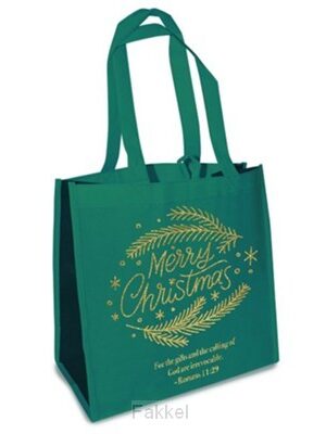 tote bag Green/gold Merry christmas