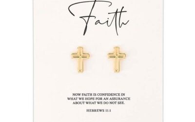 Earrings cutout cross