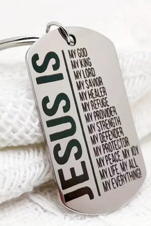 Keyring Metal ID Tag Jesus is