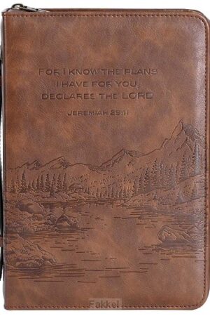 Biblecover X-Large Brown For I know the