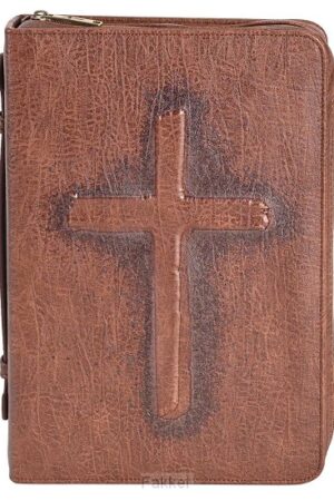 Biblecover X-Large Vintage cross Brown