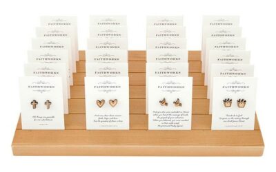 Wooden earrings symbols