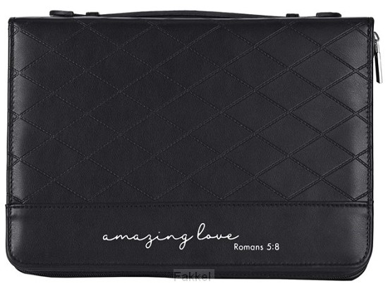 Biblecover quilted Large Black Amazing L