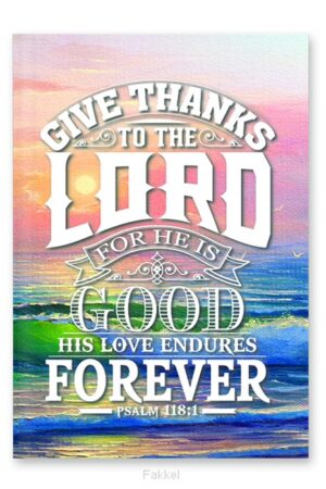 Hardcover Journal Give thanks to the Lor