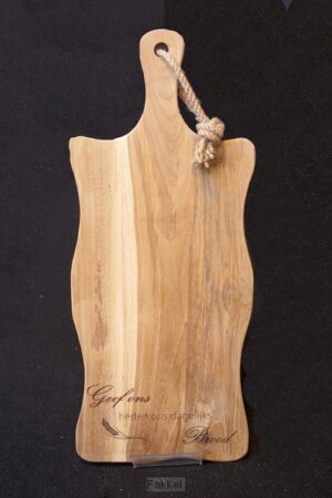 Broodpank Teak Geef ons heden 49x20x1,5c