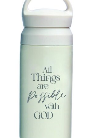 Tumbler bottle All things possible white