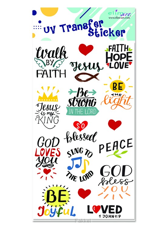 UV Stickers Typography color