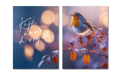Wandbord A3 Kijk naar de vogels