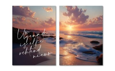 Wandbord A3 Uw genade is elke ochtend ni