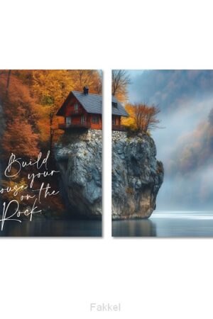 Wandbord A3 Build your house on the Rock